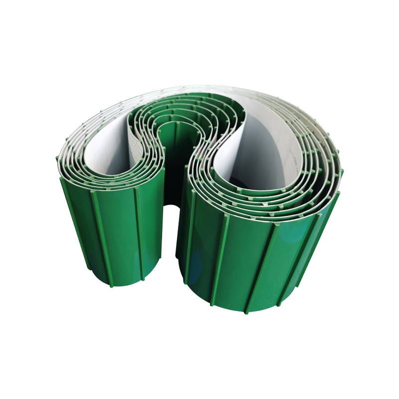 PVC绿色隔板输送带茶叶提升机运输带