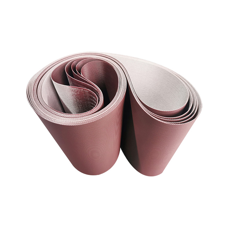 咖啡色蛇皮纹耐磨耐油PU输送带包装机传送带