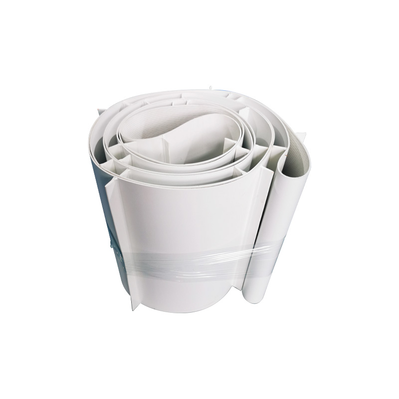 白色PVC PU食品级输送带挡板提升运输带